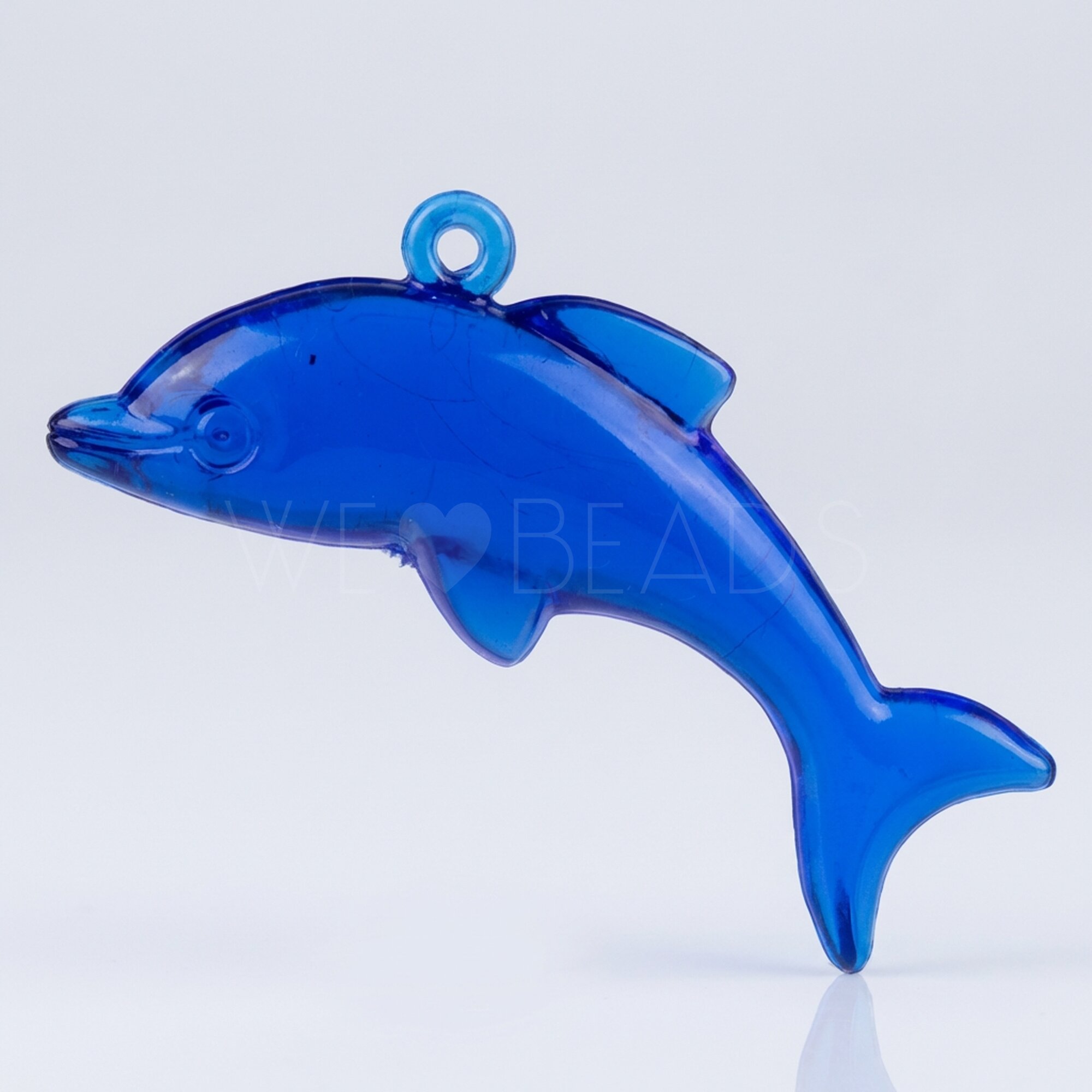 Transparent 36x15 delfin Anhänger in blau