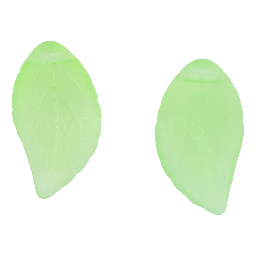 15mm Blatt Perle in blaugrün