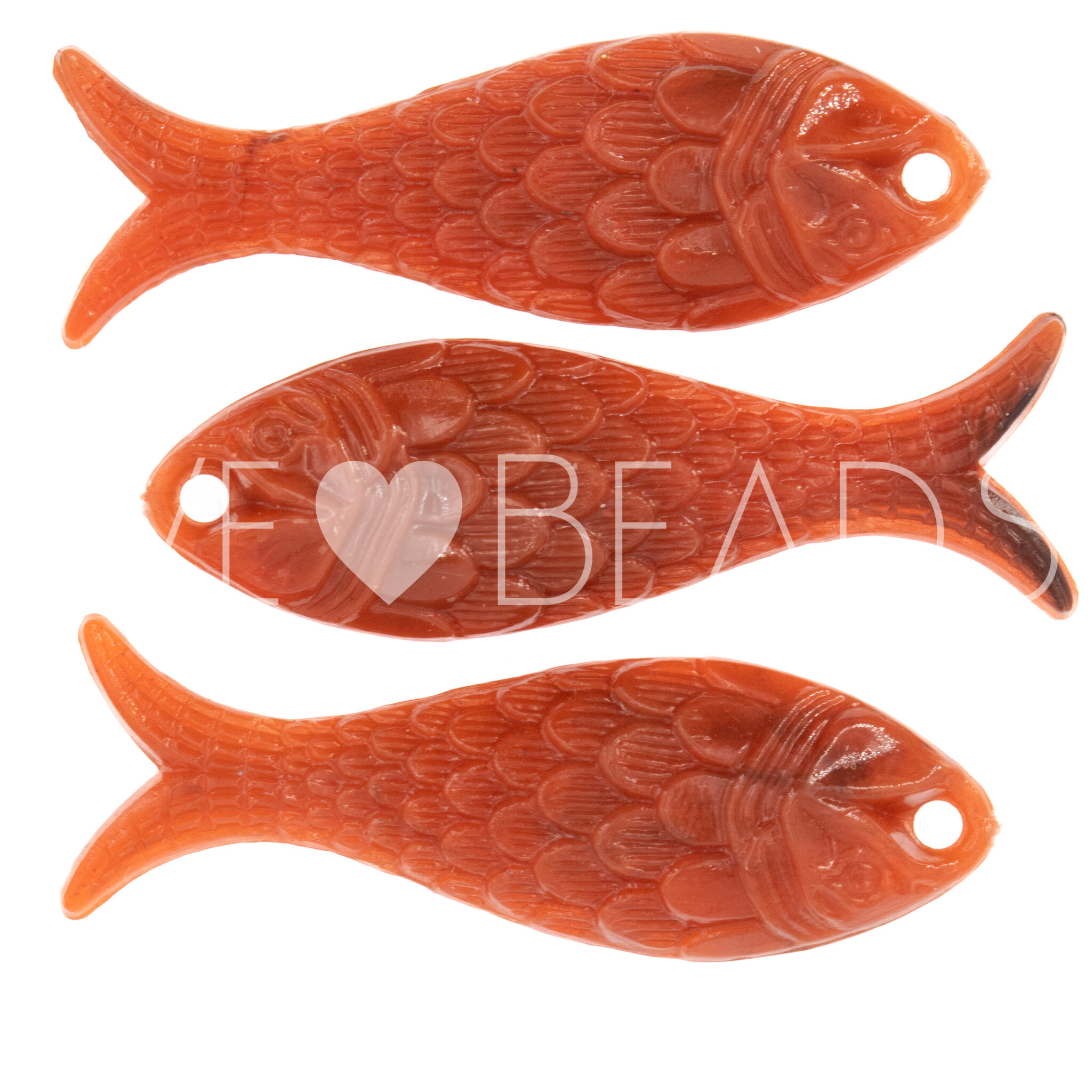 27x9 Fisch Anhänger in coralle Marmor