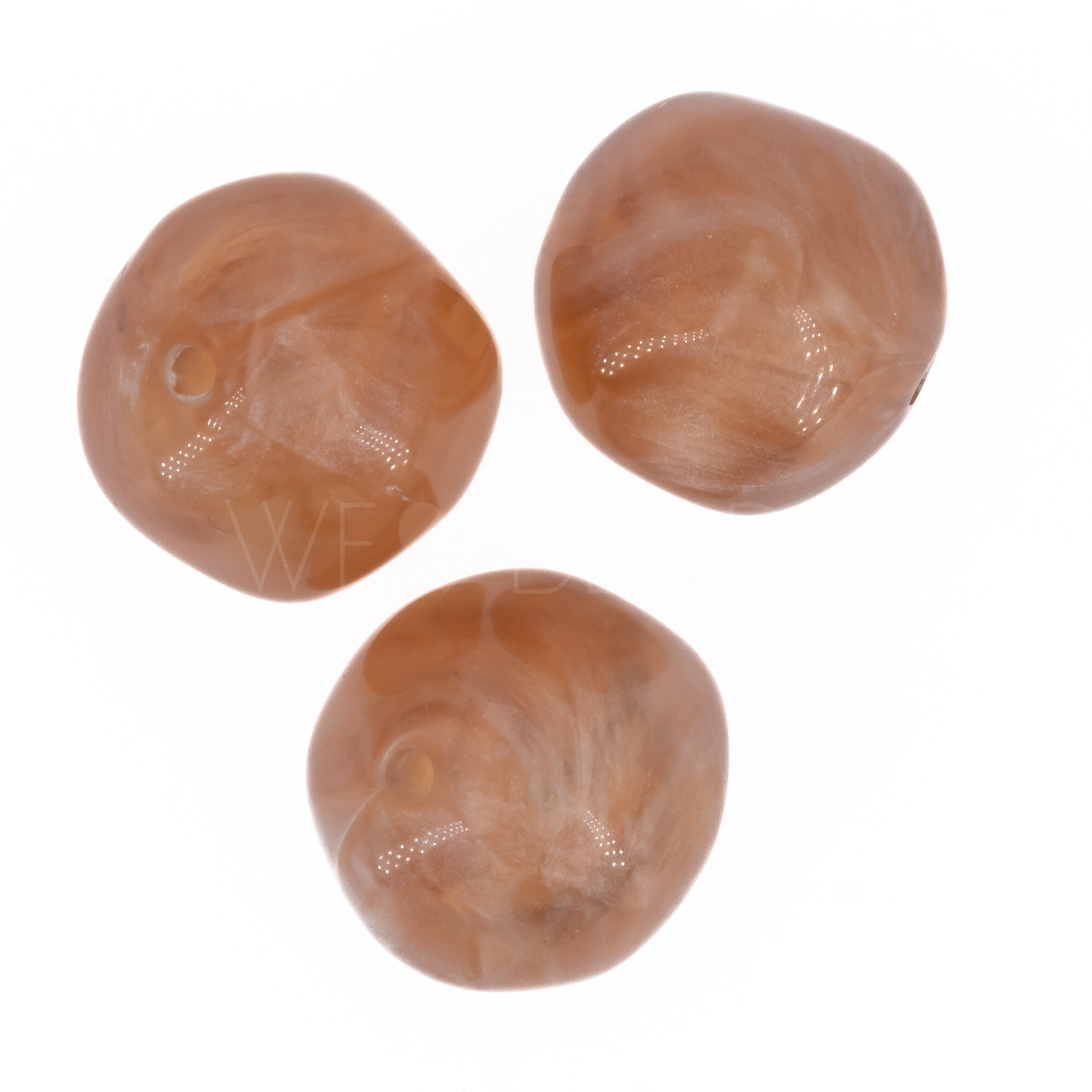 15mm baroque Beads- sierra brown Marbled