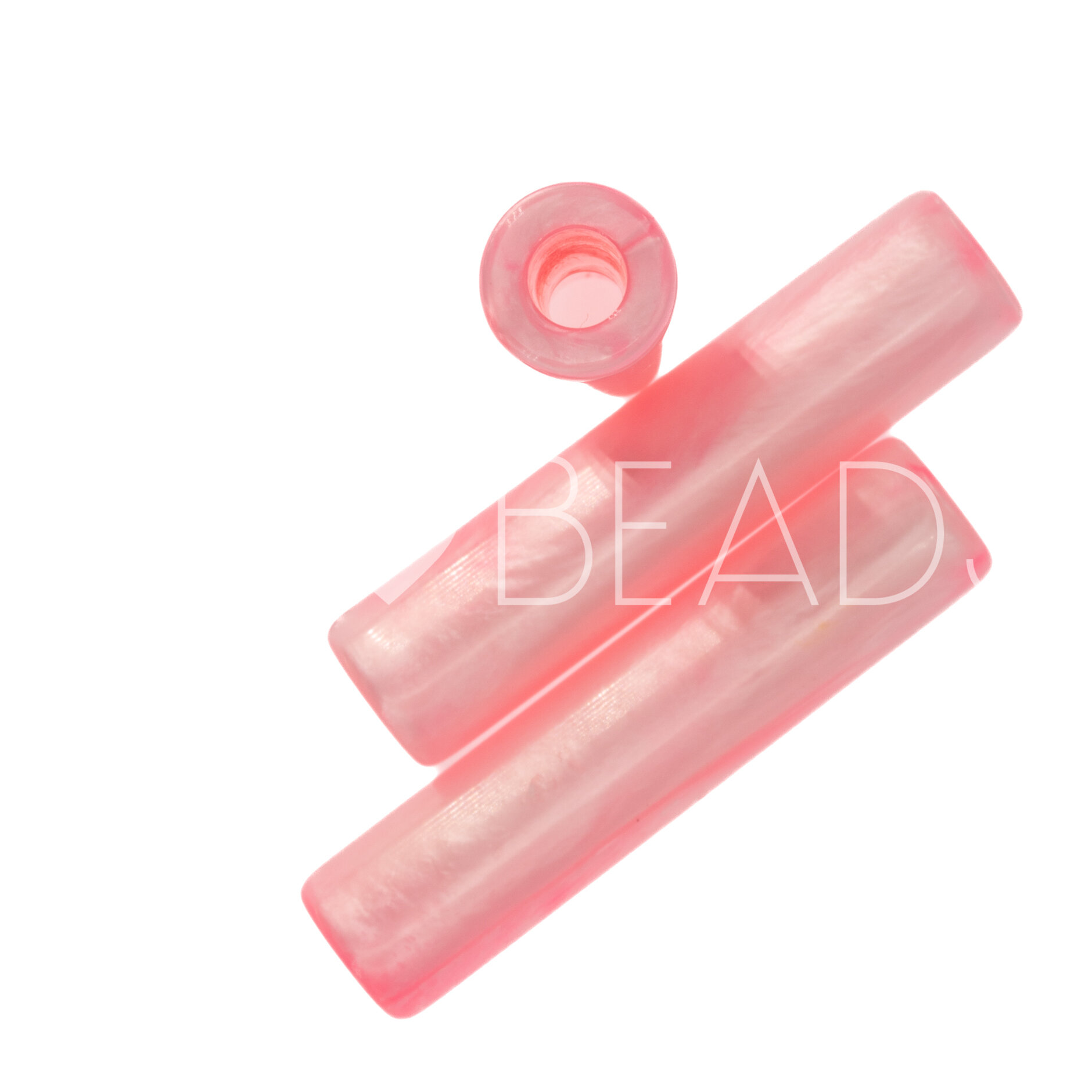 50x12 tube Beads in pastel pink