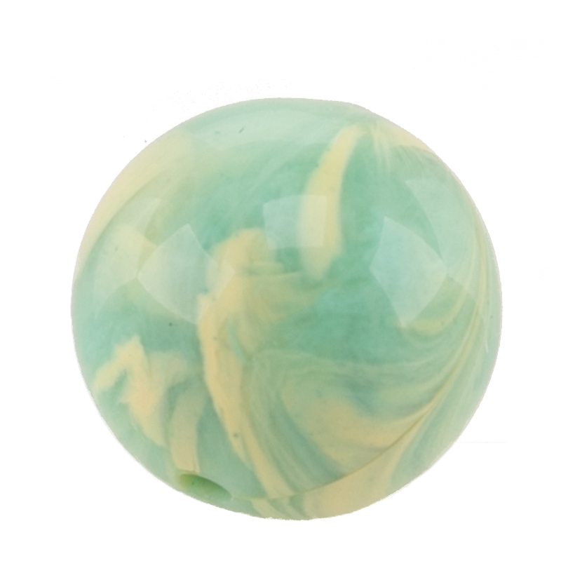 10mm Rundperle in  wasserfall türkis Marmor