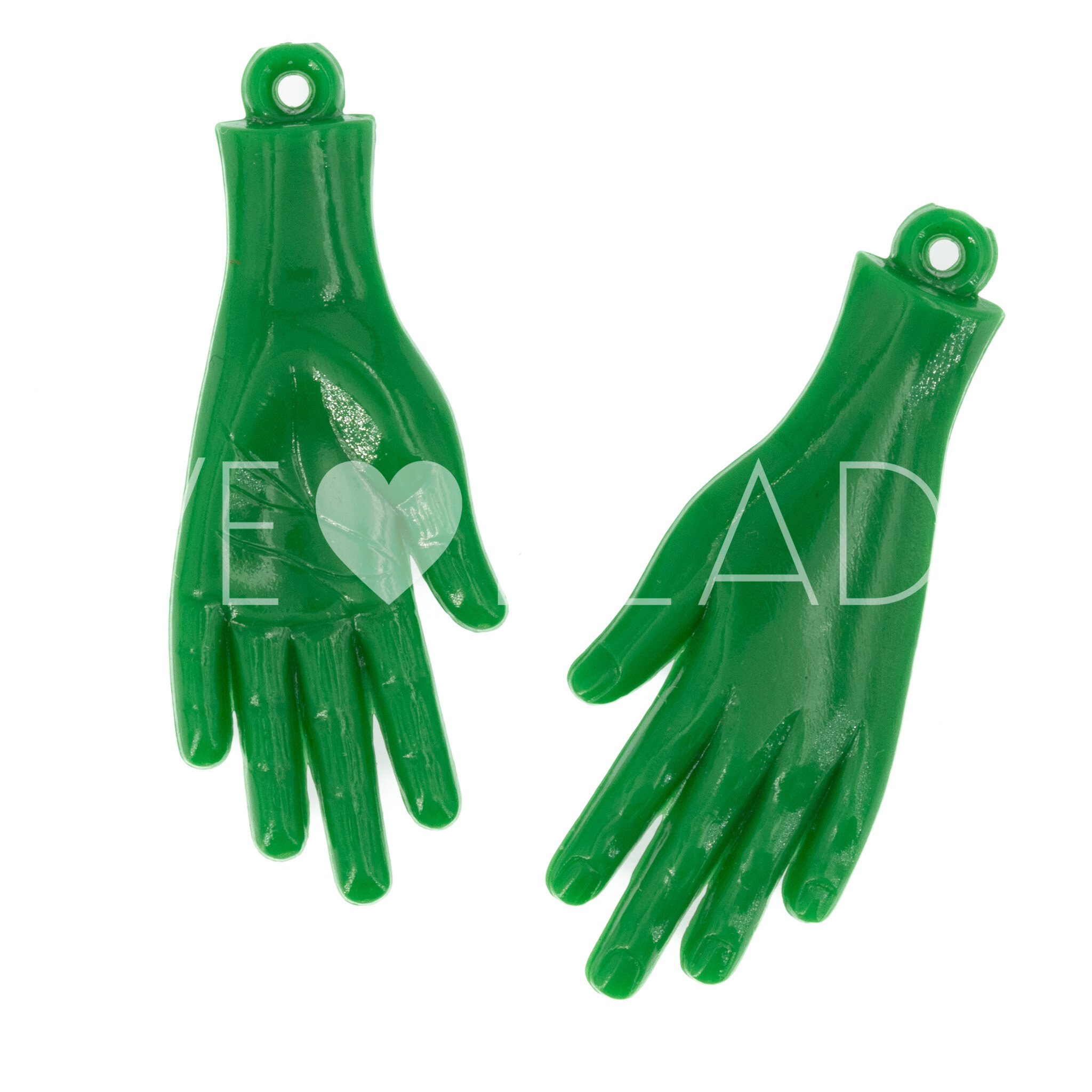 40x16 Hand Anhänger in kiefergrün  Satt
