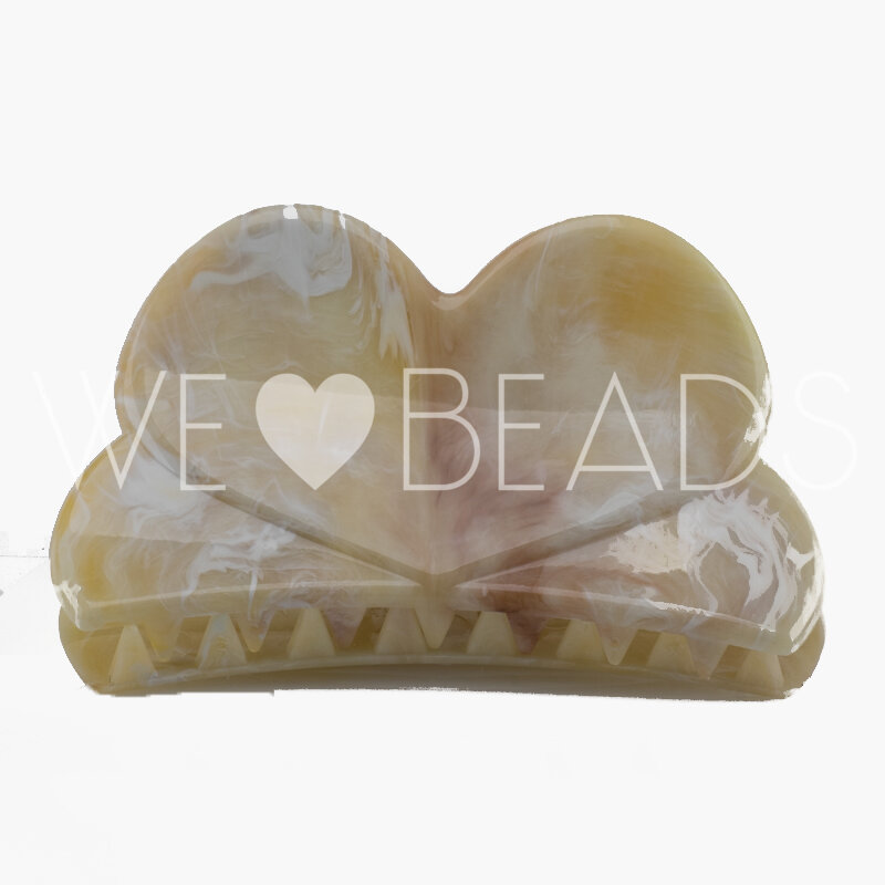 Herz Haarspange in elfenbein Large