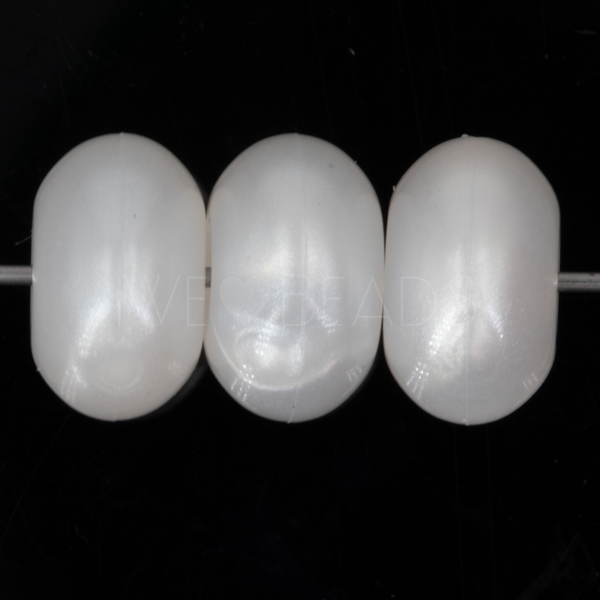 14mm Donut Beads in silk white