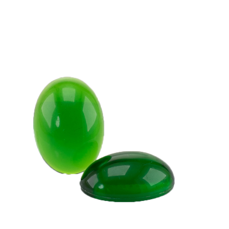 25x18 oval Cabochon in Smaragtgrün 
