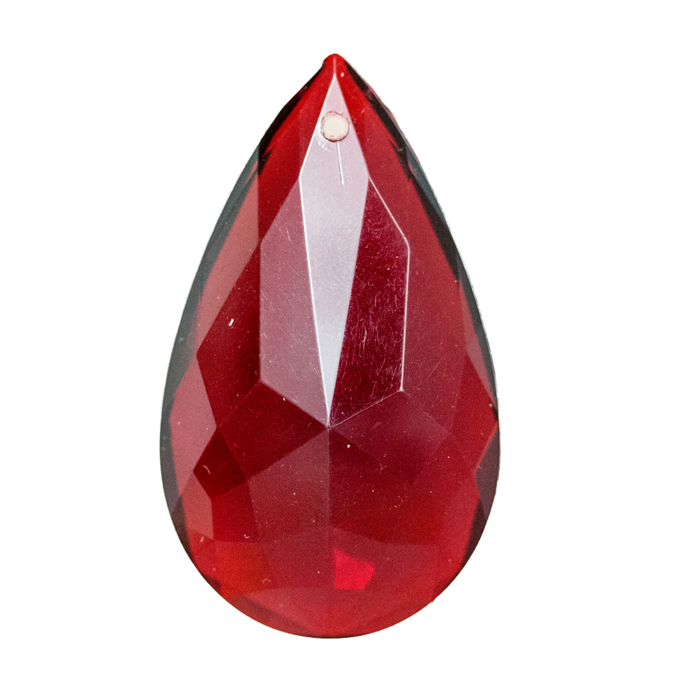 29x18 Tropfen Anhänger - rot Transparent
