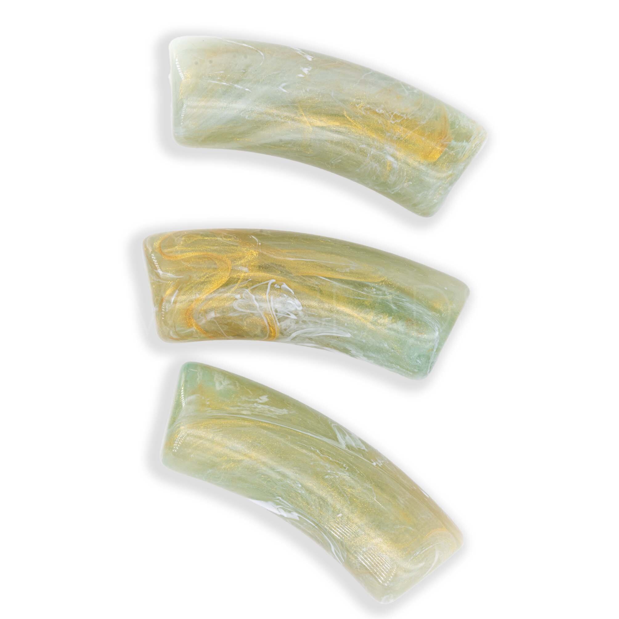  Perle Röhrchen in Olive gold