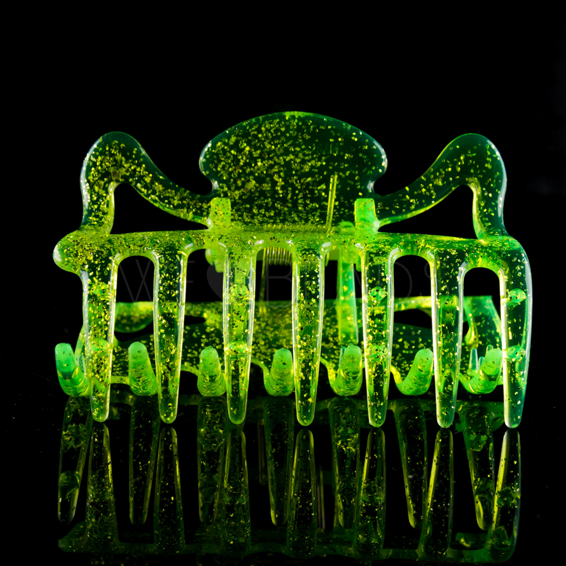 Haarklammer in neon gelb (Large)