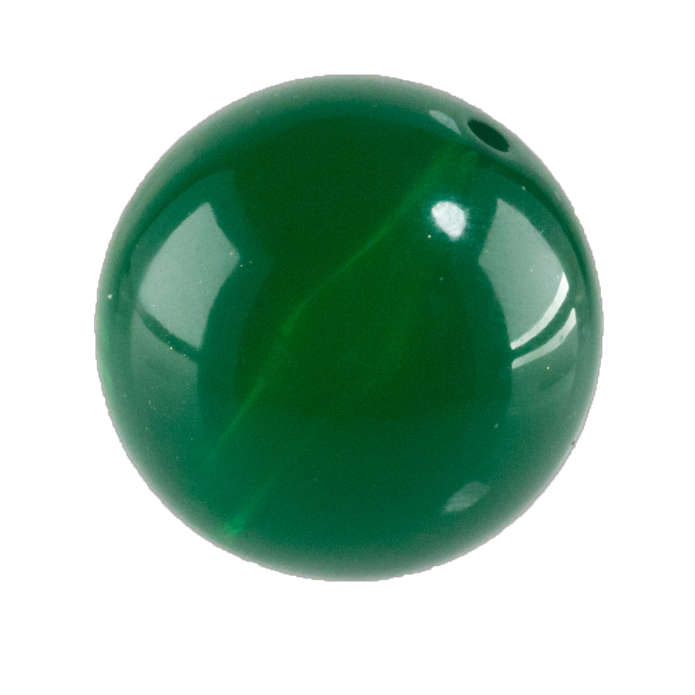 10mm Rundperle in   Jade grün Opal