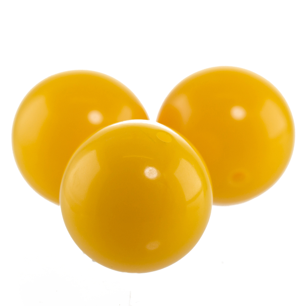 14mm Rundperle in  bananengelb Satt