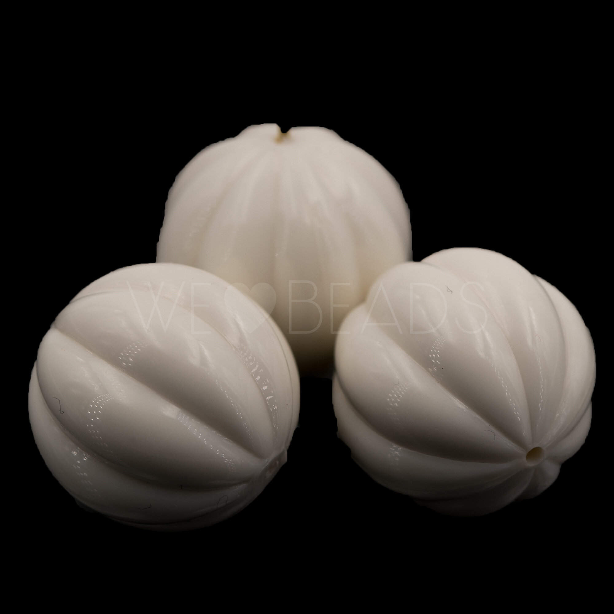 12mm Perle Rund in puder weiß