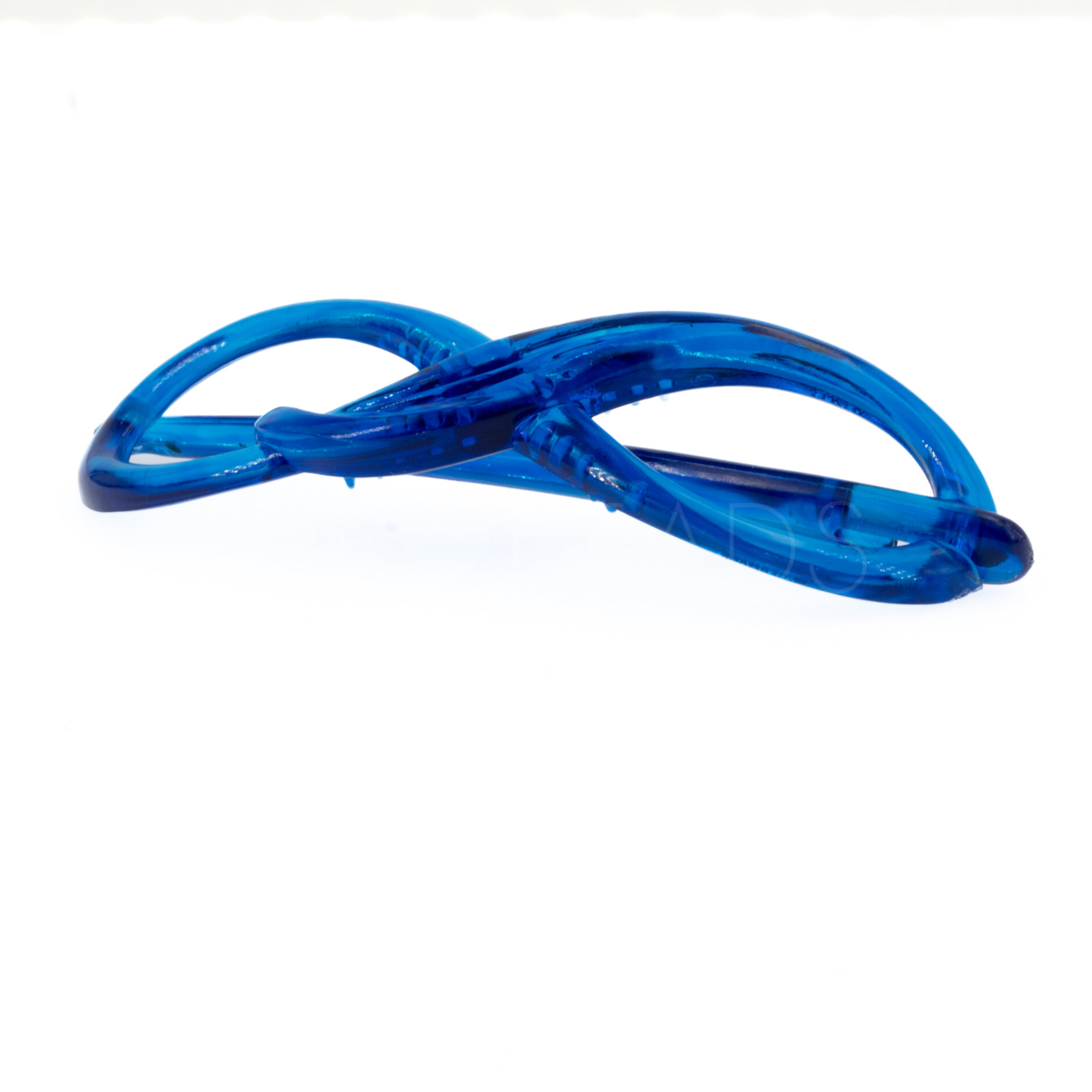 Libellenspange in Ozean blau Marmor, medium