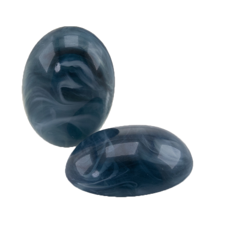 10x8 Oval Cabochon  - blue Marbled,