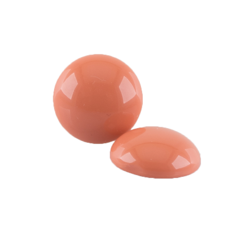 10mm Cabochon oval - korall Satt