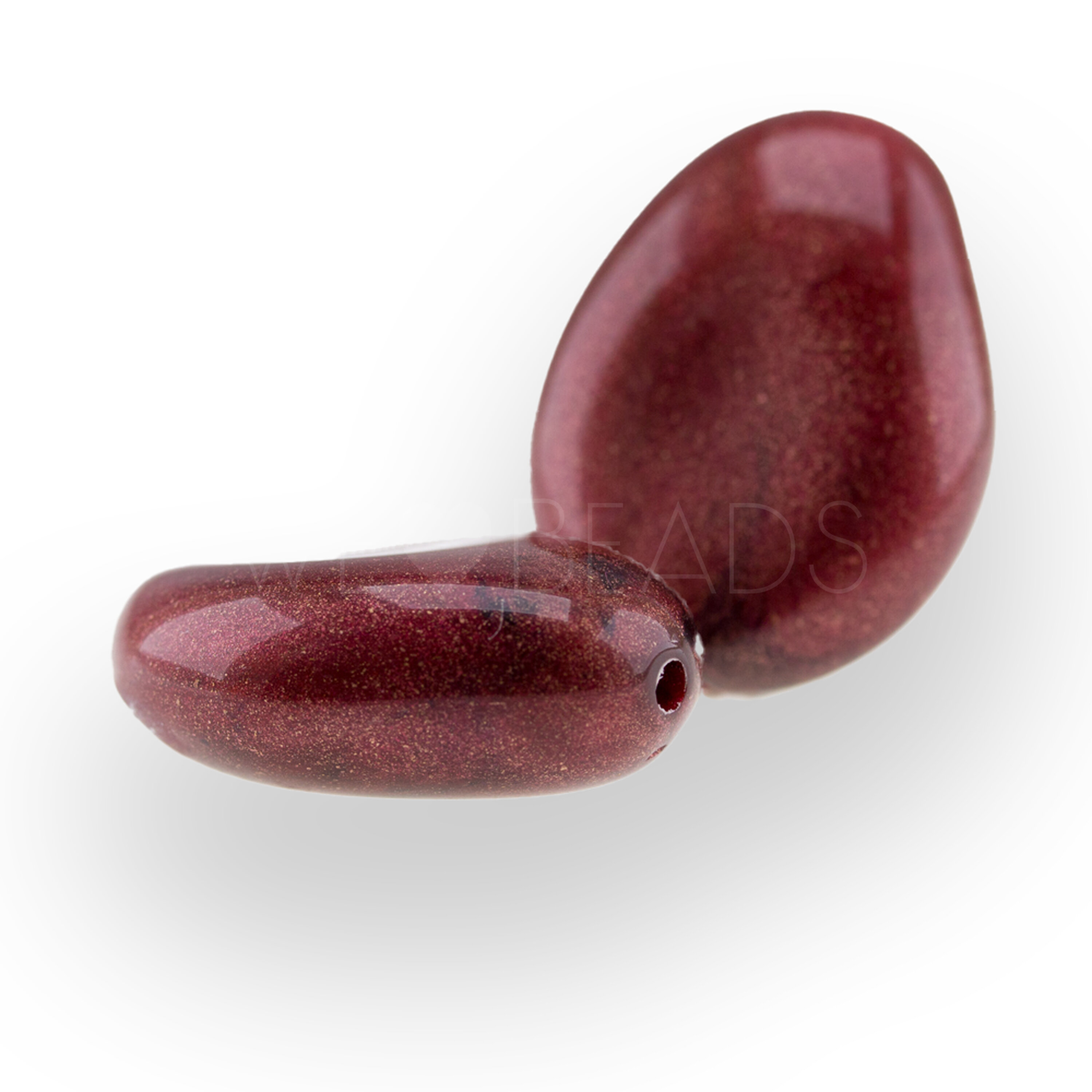 26x20 Perle Barock in Rubinrot 