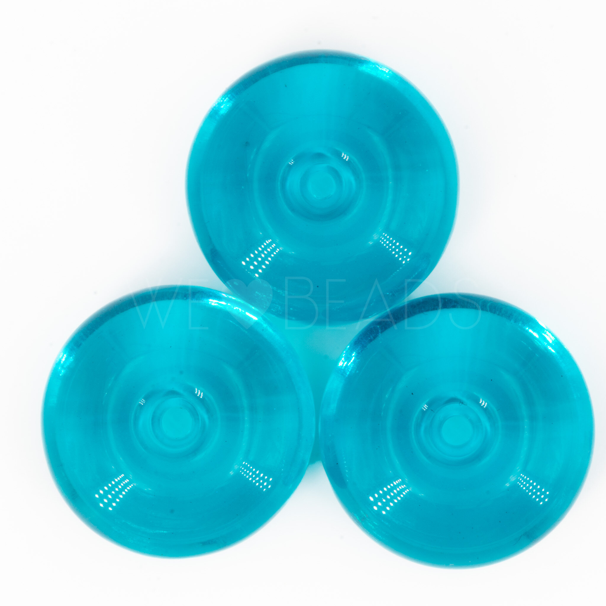 18mm Donut Beads in dark seagreen