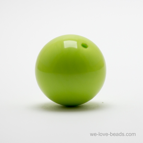 22mm Roundbead in apple green Opaque