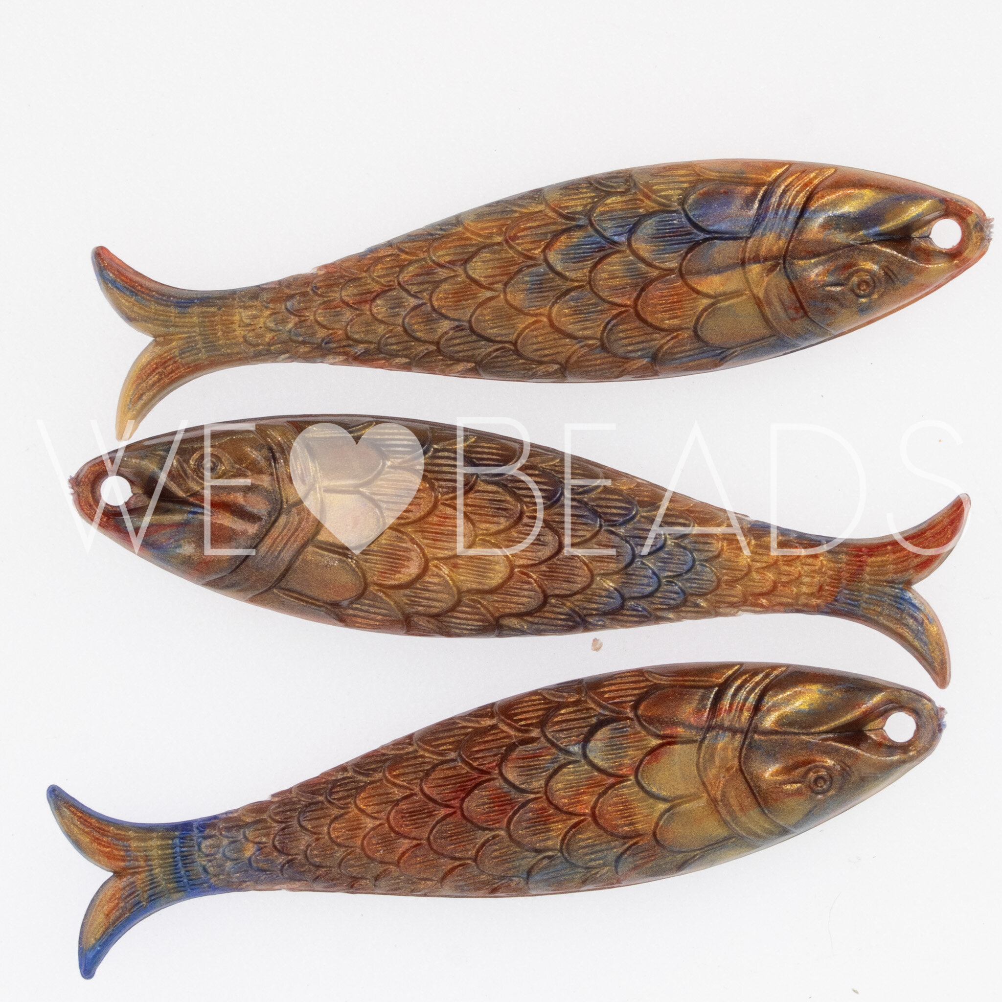 48x11 Fisch Charm in Molten Galaxy Marbled, Silk