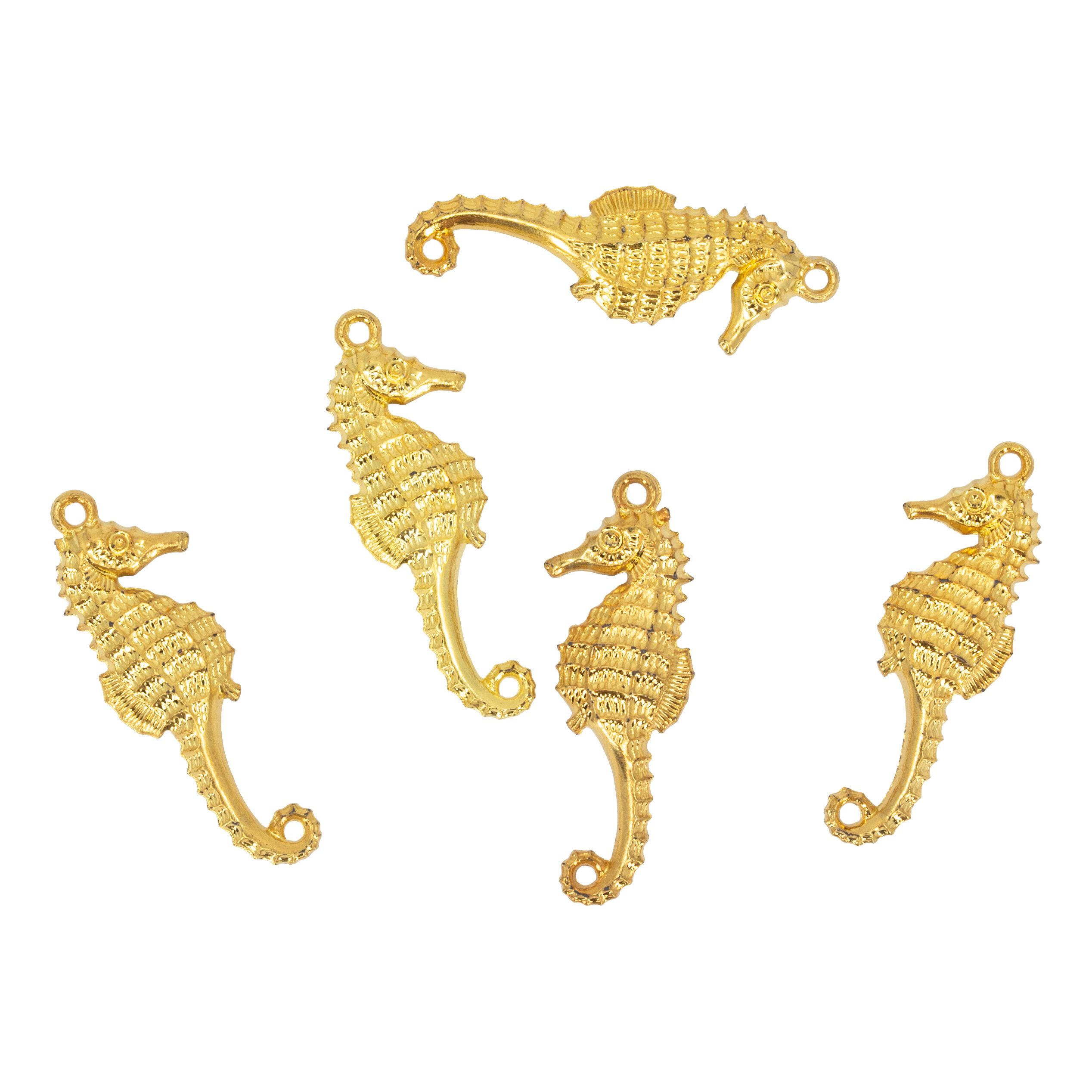 28x10 seahorse Charm in gold