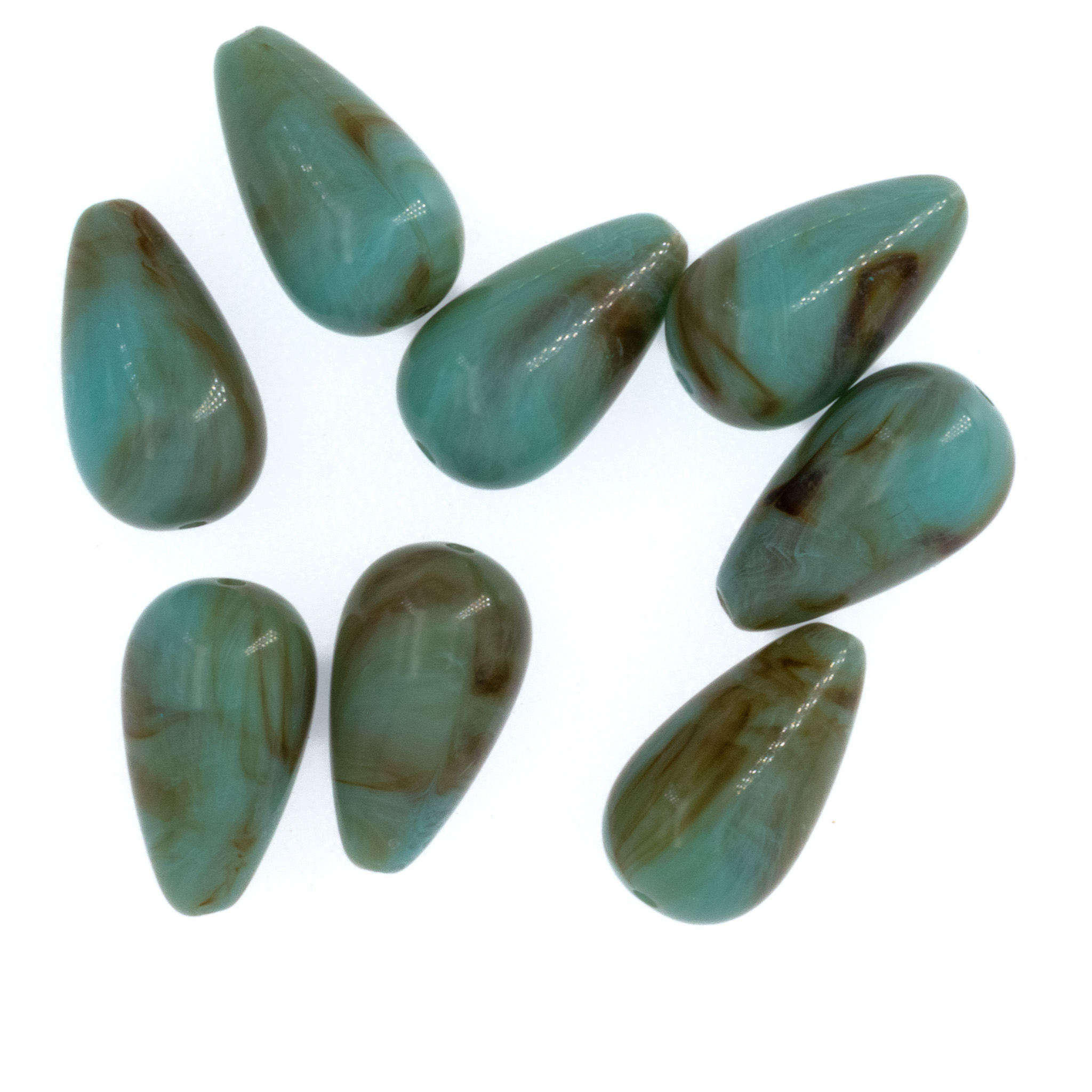 14x8 Tropfen perle in türkis 