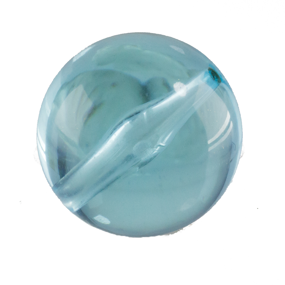 22mm Roundbead in aqua Translucent