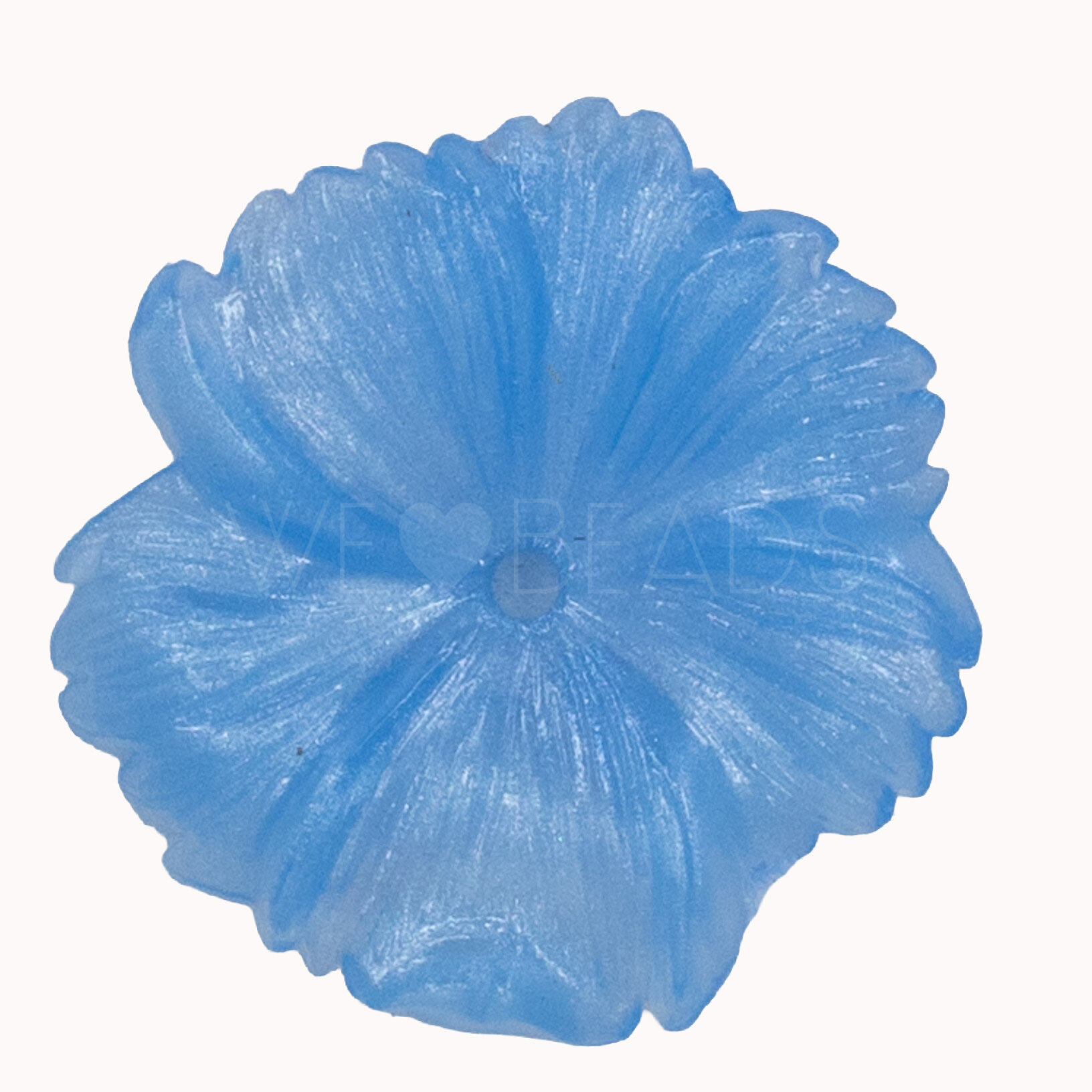 18mm Blume Perle in puderblau