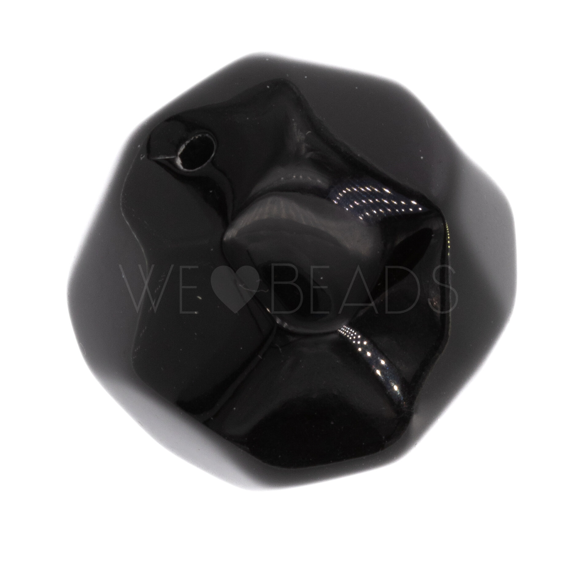 27mm Perle Barock in schwarz