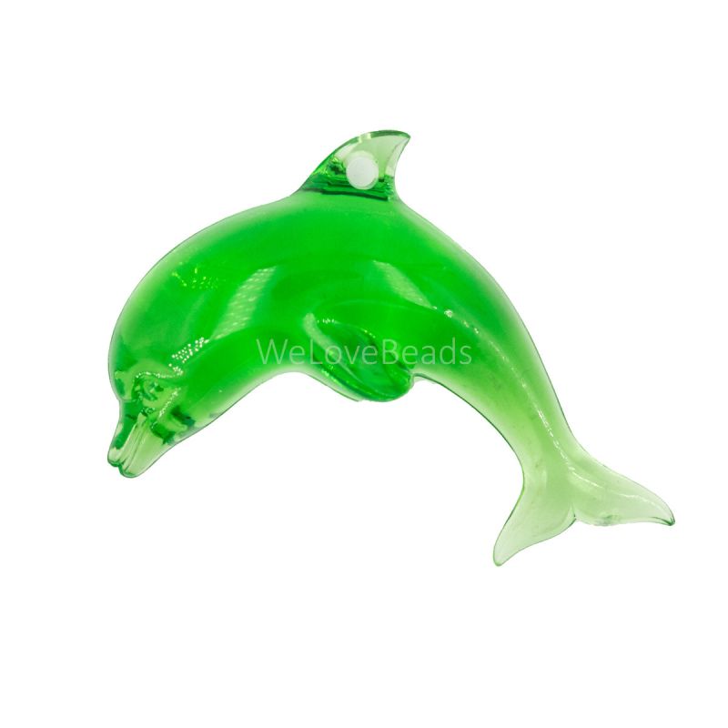 45x30 delfin Anhänger - blaugrün Transparent