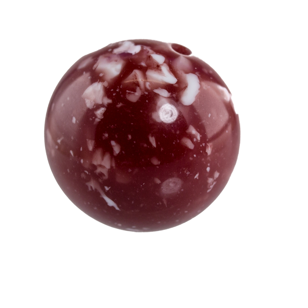 18mm Roundbead in dark red Marbled