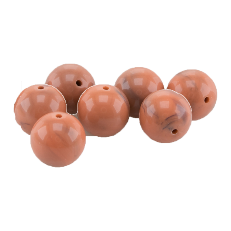 12mm Rundperle in  coralle Marmor