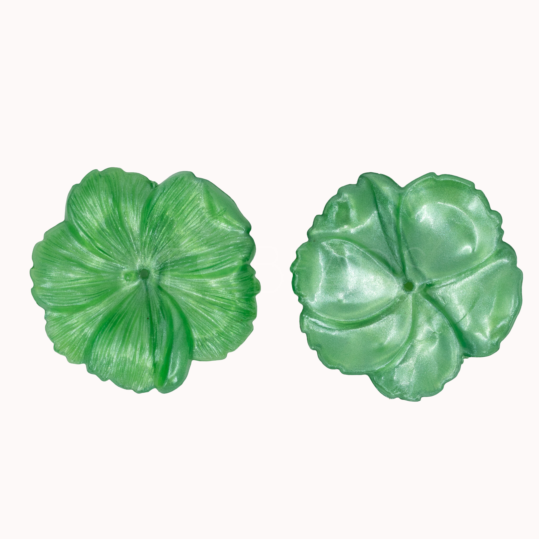 33mm Blume Perle in grasgrün