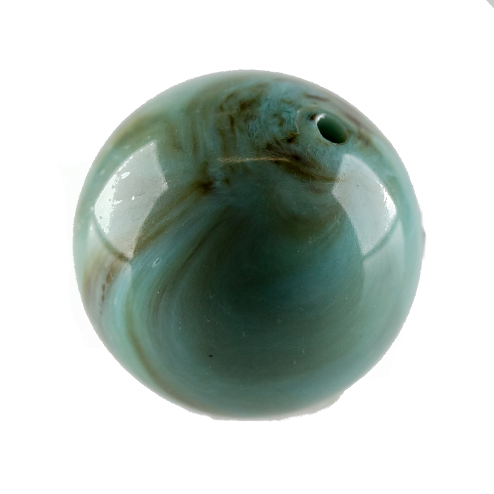 18mm Rundperle in  türkis Marmor