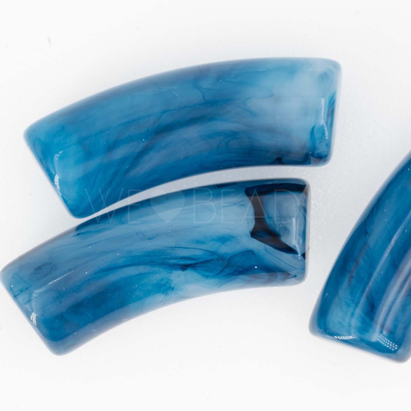  Perle Röhrchen in Jeansblau