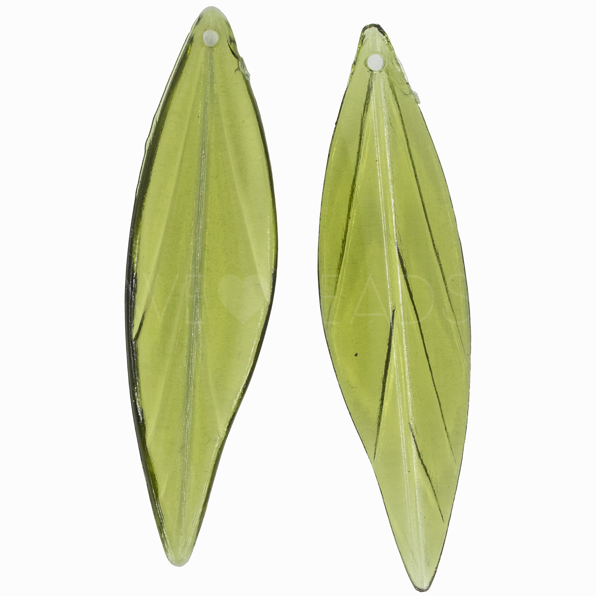 49mm Blatt Anhänger in schlammgrün