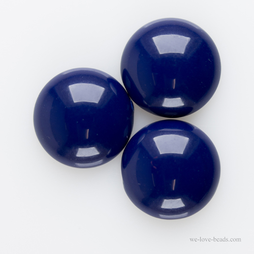 12mm Cabochon Rund in stahlblau