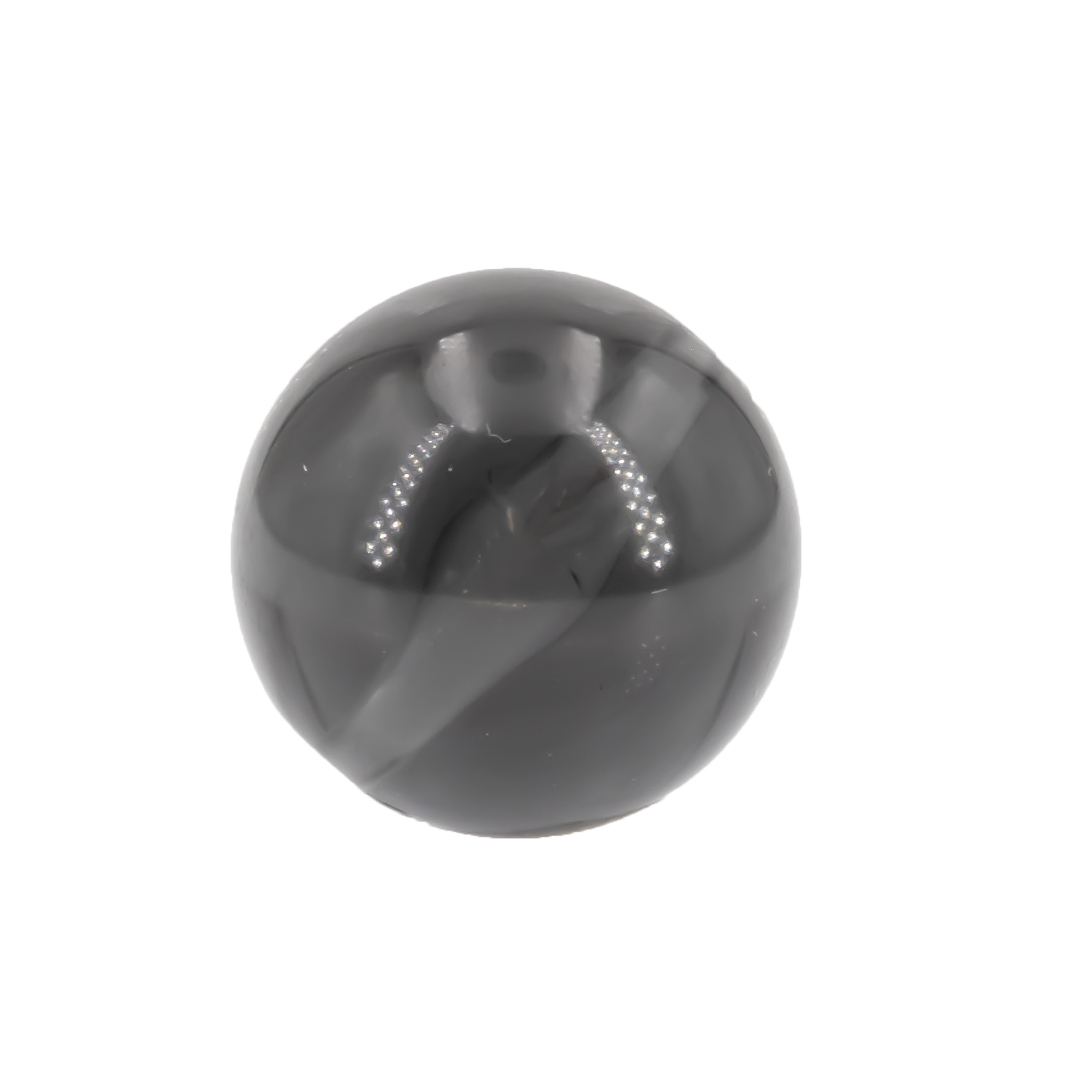 18mm Rundperle in  rauchgrau Transparent