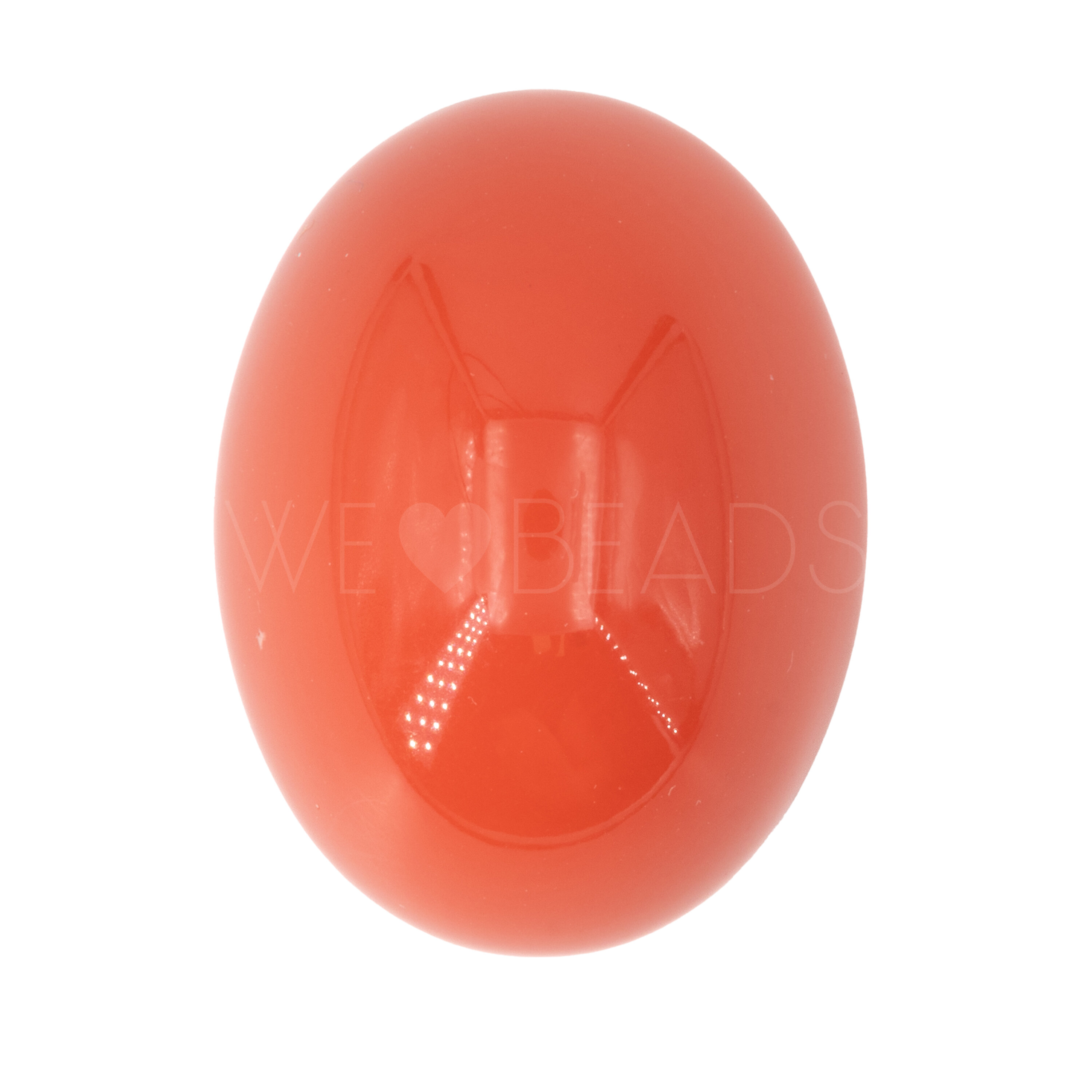 40x30 oval Cabochon in korall-rot