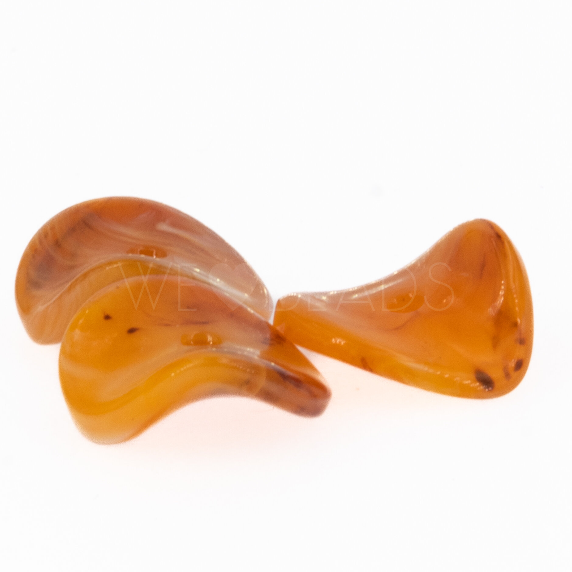 16mm Perle Backgamon plättchen in bernstein 