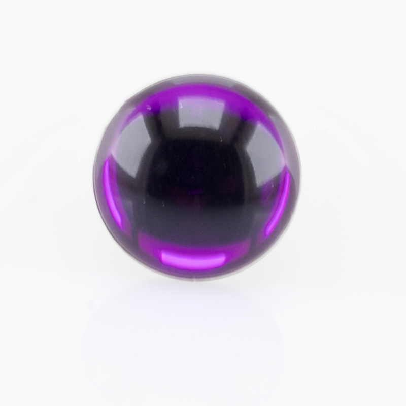10mm Cabochon oval - lila  Transparent, Verspiegelt 