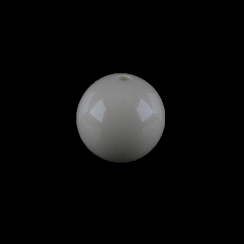 10mm Rundperle in  angora creme Satt