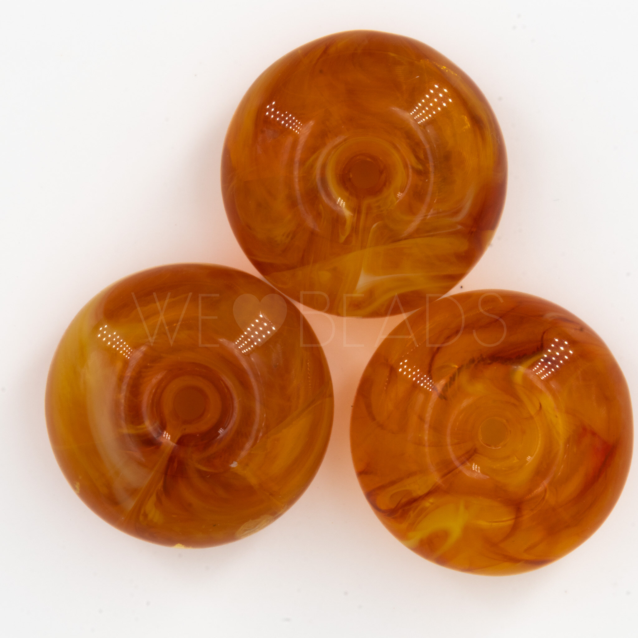 18mm Donut Beads in brown