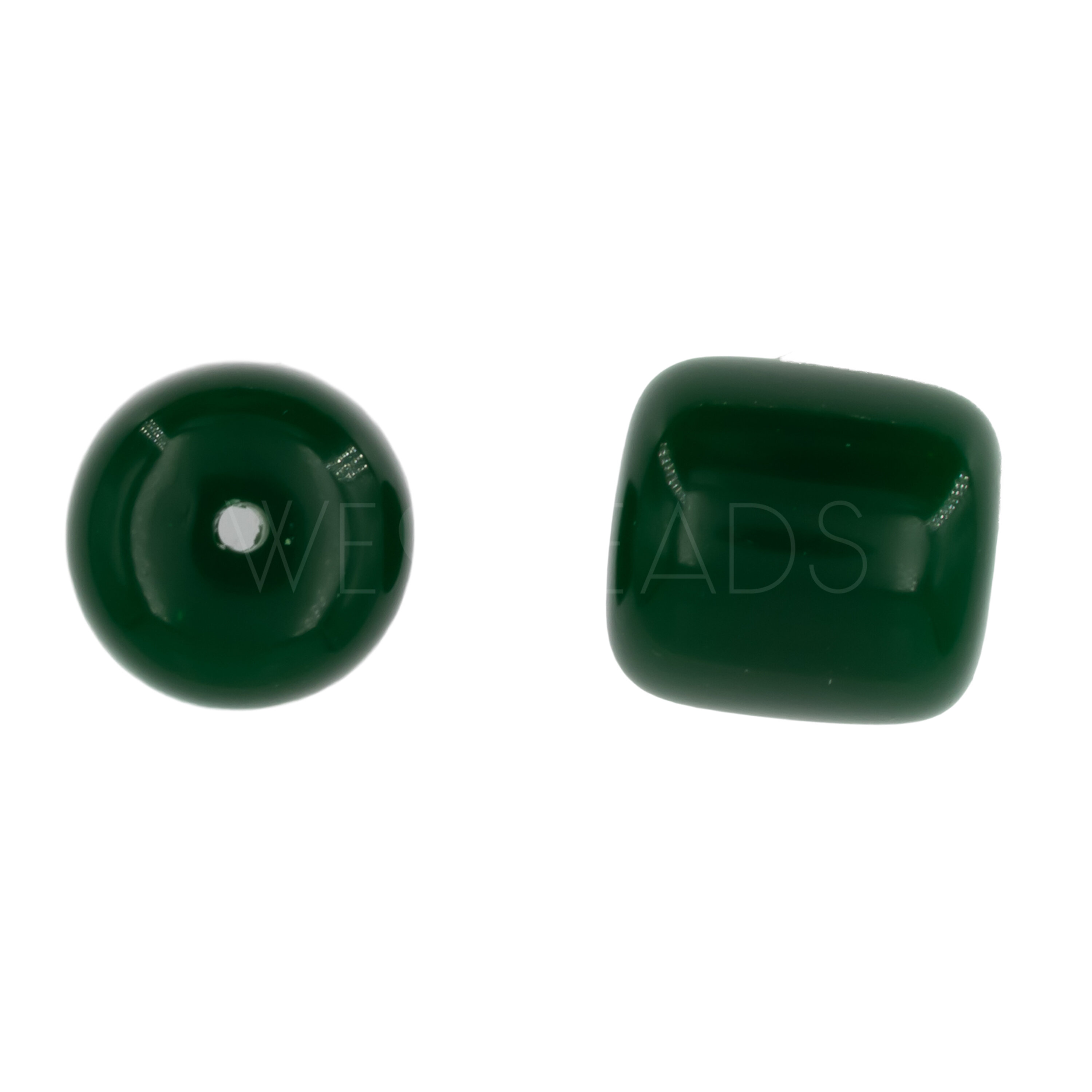 13x12 cylinder Beads in emerald green