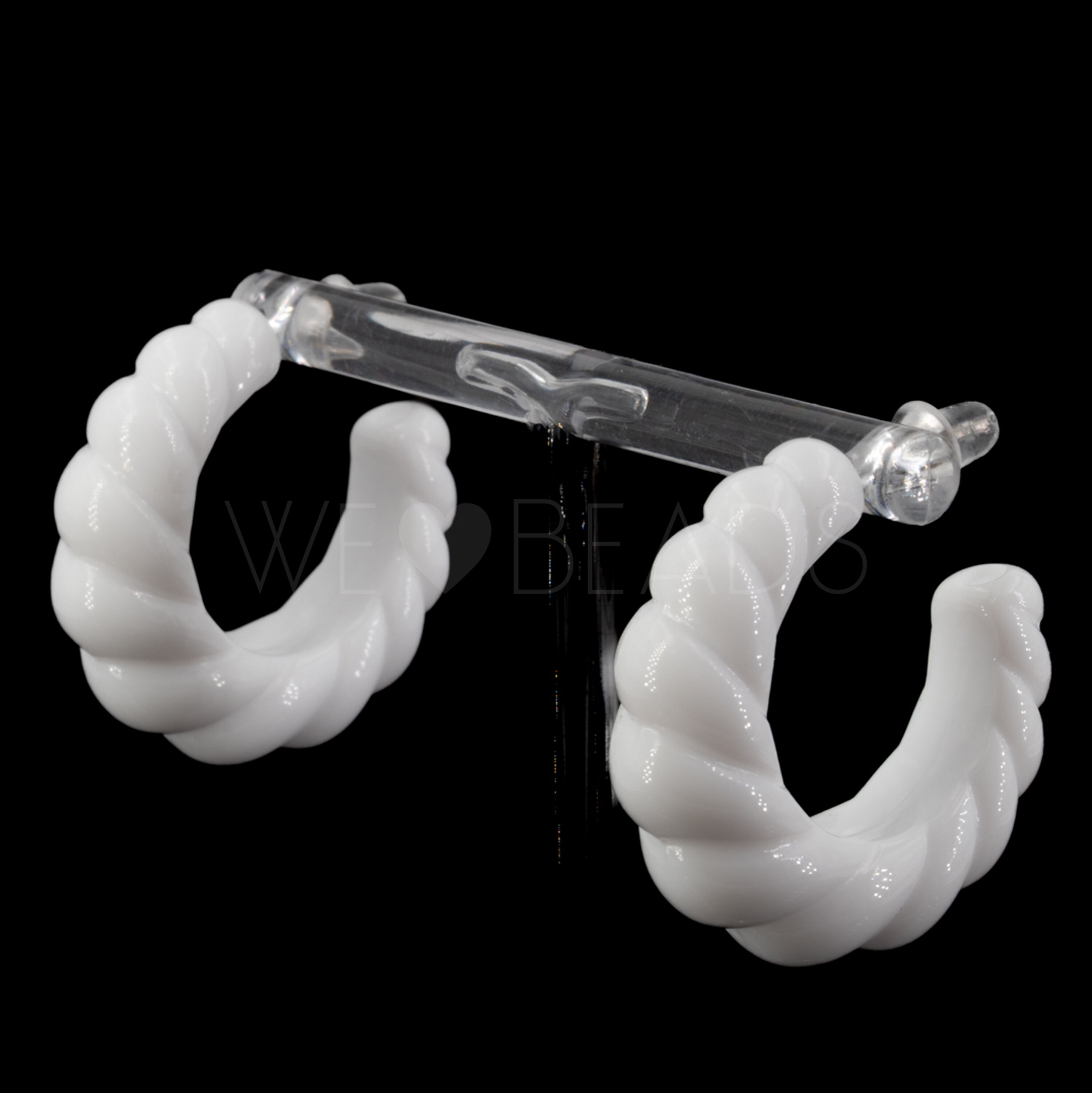 30mm Rund Creole in weiß