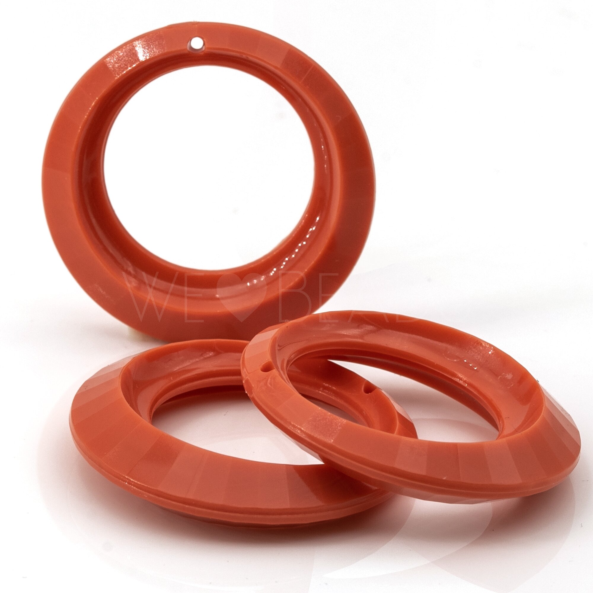 35mm Round Ring in coral