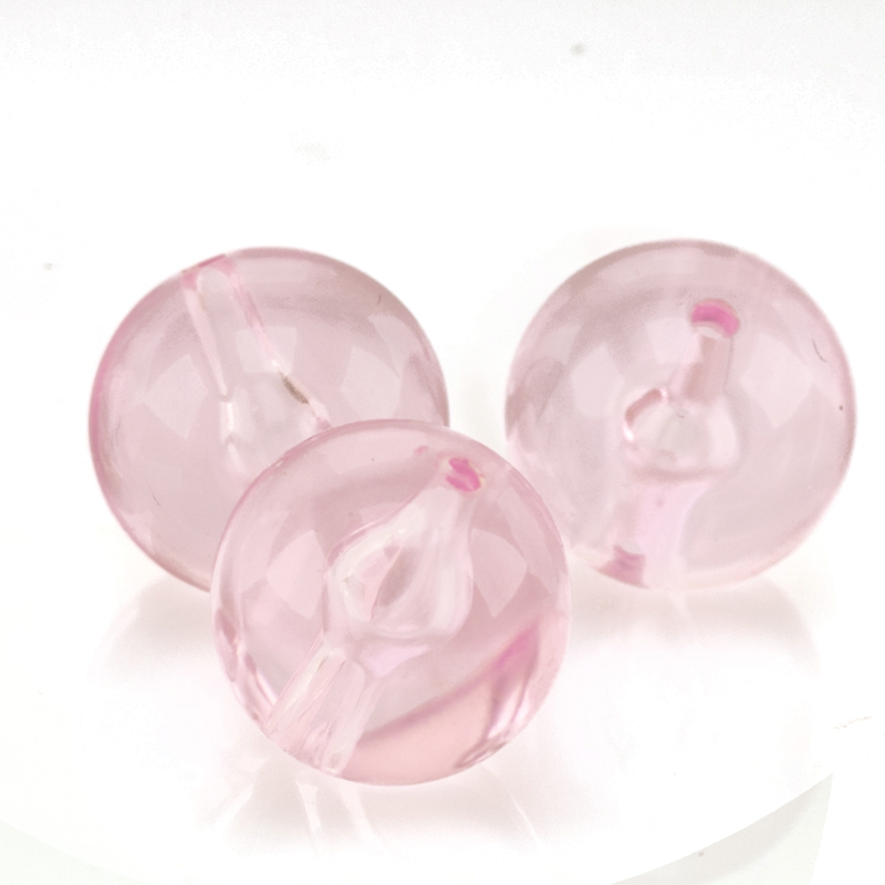 10mm Rundperle in  rosa Transparent