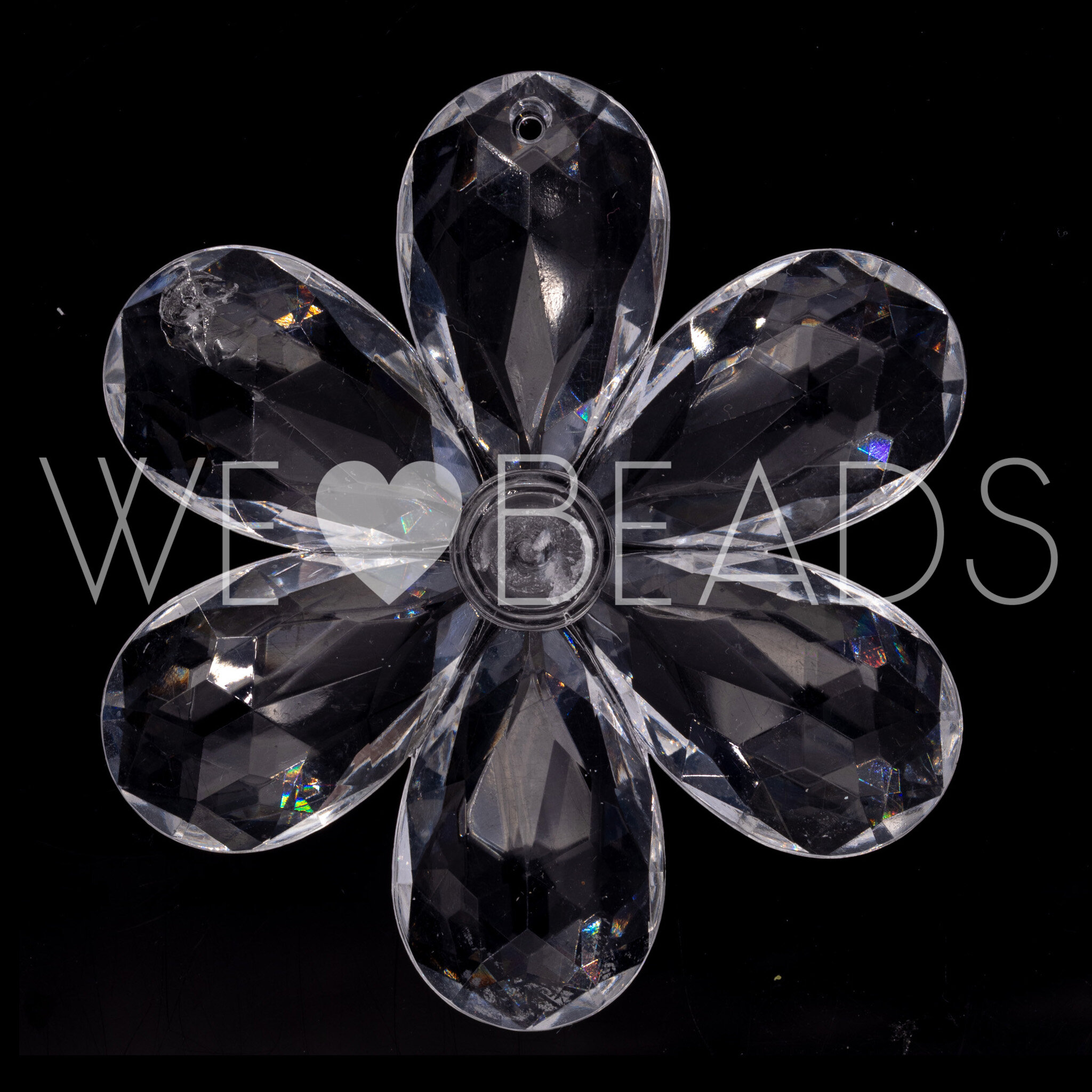 69mm Blume Anhänger in kristall Transparent