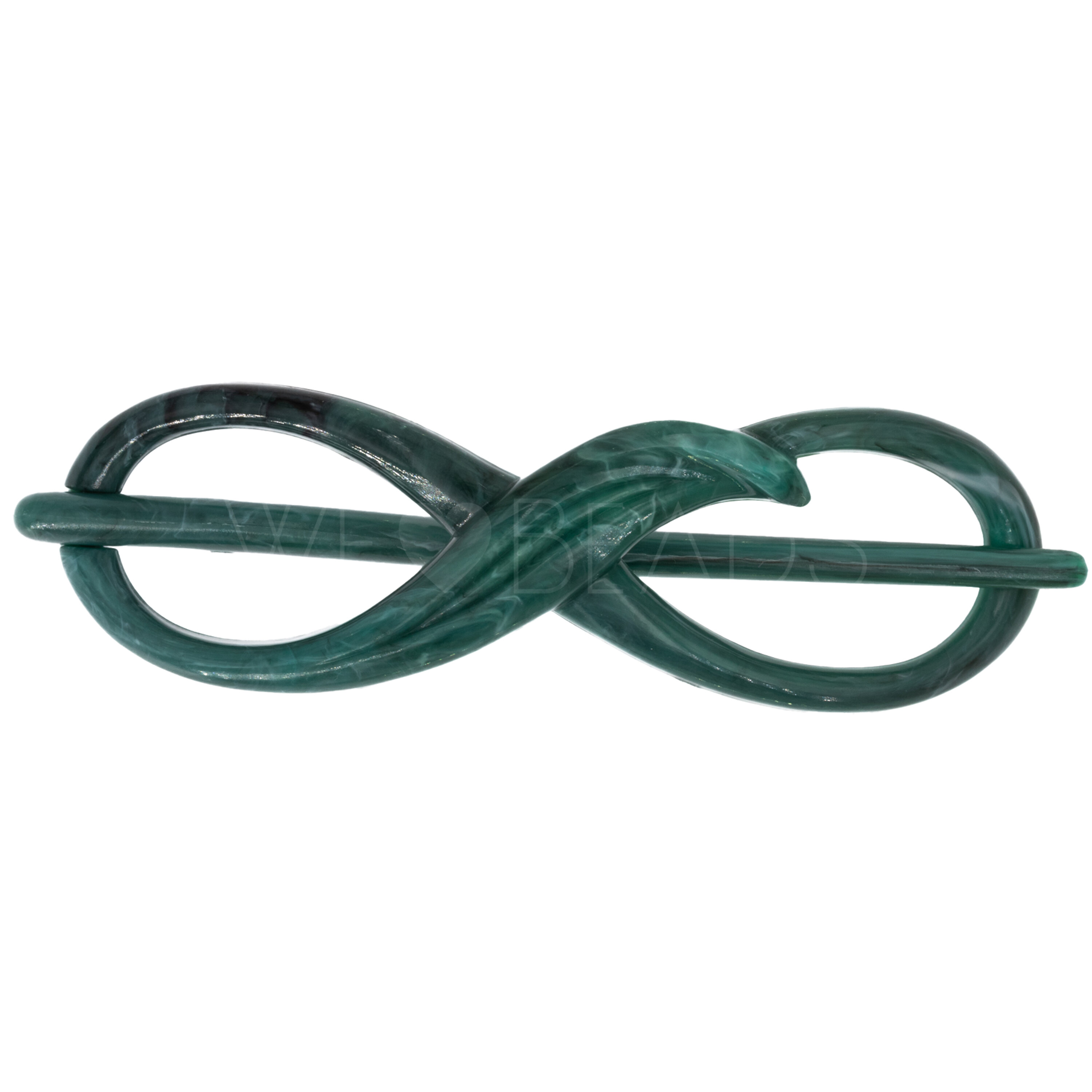 Libellenspange in Waldgrün Marmor, medium