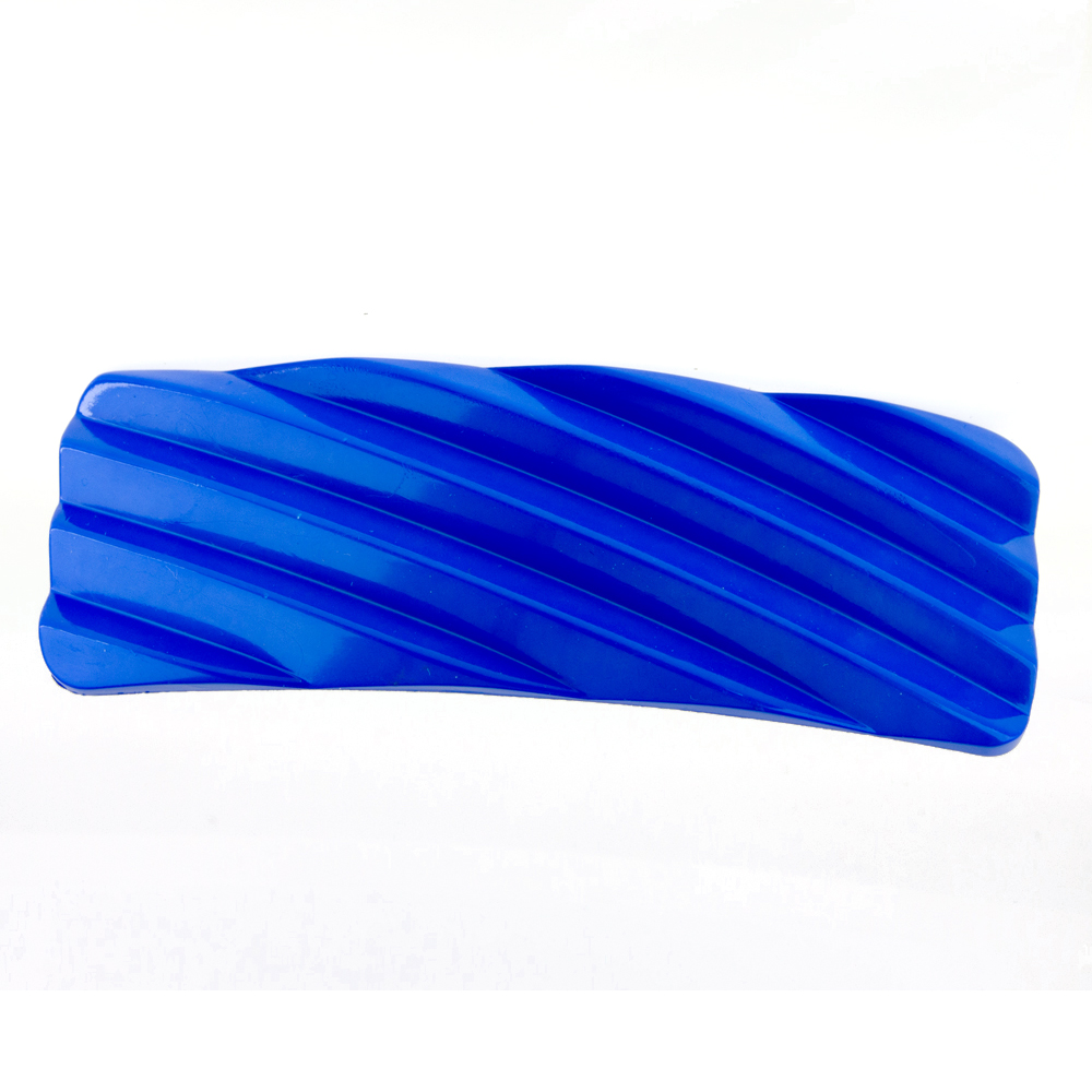 Patentspange Rechteck in blau , medium