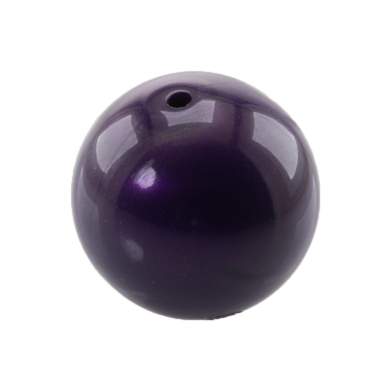 25mm Rundperle in  horizont blau Satt